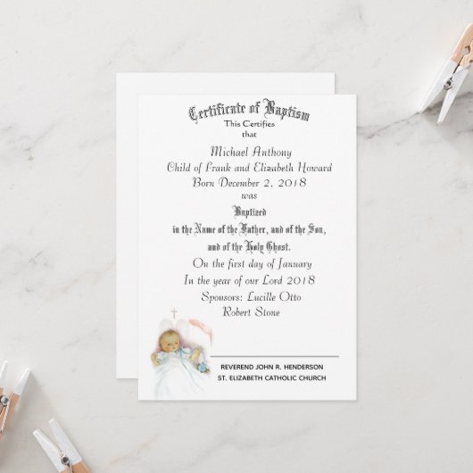 洗礼聖書 カード (正面/裏面インサイチュ)