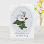 洗礼記念日の記憶、オランダカイウユリ カード (黄色い花)