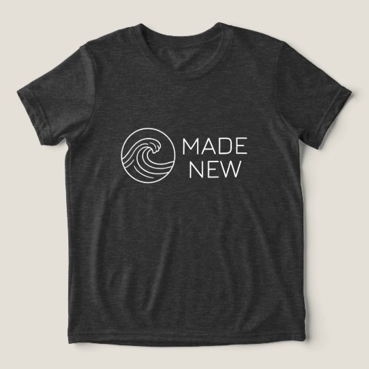洗礼記念Tシャツ 新しく生まれ変わった証 トライブレンドTシャツ (デザイン正面)