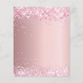 洗礼赤面ピンクグリッターガールバジェット招待 チラシ (裏面)