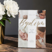 洗礼金ゴールド書道フォトコラージュ記念 フォトプラーク