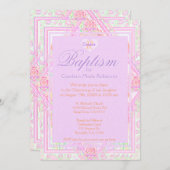 洗礼 | エンジェル モノグラム 招待状 (正面/裏面)