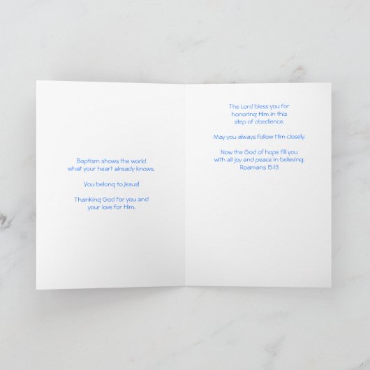 洗礼 カード (内部)