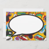 洗礼《キリスト教》洗礼式や命名式おもしろいモダン漫画書 招待状 (裏面)