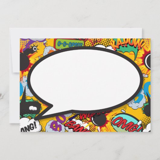 洗礼《キリスト教》洗礼式や命名式おもしろいモダン漫画書 招待状 (裏面)