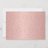 洗礼《キリスト教》洗礼式や命名式バラ金ゴールドハート写真 招待状 (裏面)