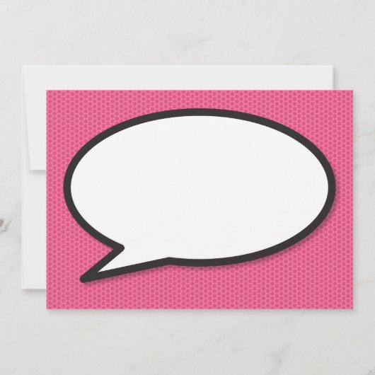 洗礼《キリスト教》洗礼式や命名式ピンクおもしろいモダン漫画本 招待状 (裏面)