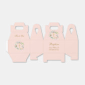 洗礼《キリスト教》洗礼式や命名式フローラ金ゴールドスクリプト赤面ピンク フェイバーボックス (折り畳みなし)