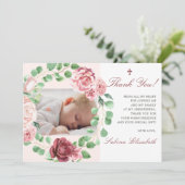 洗礼《キリスト教》洗礼式や命名式ベビーガーデンフローラ写真 サンキューカード (スタンド正面)