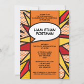 洗礼《キリスト教》洗礼式や命名式モダンおもしろい類型 招待状 (正面)