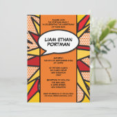 洗礼《キリスト教》洗礼式や命名式モダンおもしろい類型 招待状 (スタンド正面)