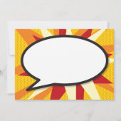 洗礼《キリスト教》洗礼式や命名式モダン漫画帳 招待状 (裏面)