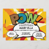 洗礼《キリスト教》洗礼式や命名式モダン漫画帳 招待状 (正面/裏面)