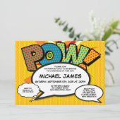 洗礼《キリスト教》洗礼式や命名式モダン漫画 招待状 (スタンド正面)