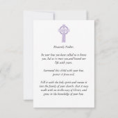 洗礼《キリスト教》洗礼式や命名式祈りの言葉カード カード (裏面)