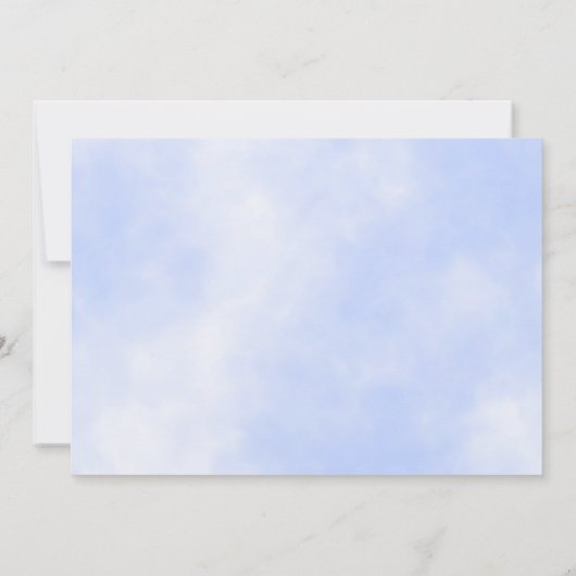 洗礼《キリスト教》洗礼式や命名式緑青水彩写真 サンキューカード (裏面)