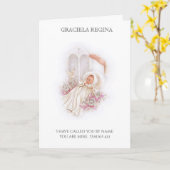 洗礼《キリスト教》洗礼式や命名式聖書の赤ちゃんバラ カード (黄色い花)