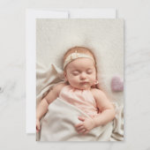 洗礼《キリスト教》洗礼式や命名式金ゴールドクロスフローラ写真 招待状 (裏面)