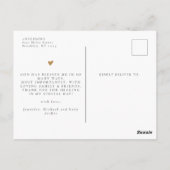 洗礼 シンプル モダン おしゃれ スクリプト 写真 ありがとう ポストカード (裏面)