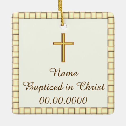 洗礼 セラミックオーナメント (正面)