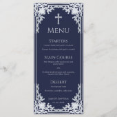 洗礼 ネイビーブルー ヴィンテージ エレガント 男の子 名付け メニュー (正面)