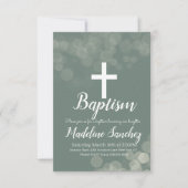 洗礼 ボケ ライト 奉献 クリスマス 招待状 (正面)