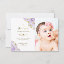 洗礼 ラベンダー インク 感謝カード 招待状