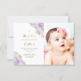 洗礼 ラベンダー インク 感謝カード 招待状