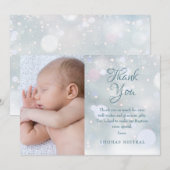 洗礼・命名写真　エレガントな冬 サンキューカード (正面/裏面)