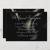 洗礼・命名式の招待状テンプレート 招待状 (正面/裏面)