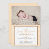 洗礼・命名式招待状 - ピンク 招待状 (正面/裏面)