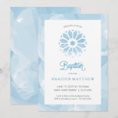 洗礼・命名式招待状(男の子用) おしゃれでモダン 招待状 (正面/裏面)