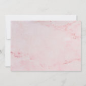 洗礼 命名式 グリーン ピンク 大理石 写真 サンキューカード (裏面)