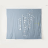 洗礼・命名式 ダスティーブルー フォトバックドロップ タペストリー (正面(横))