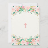 洗礼・命名式 フラワーテーブルカード 招待状 (裏面)