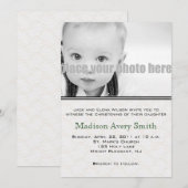 洗礼/命名/奉献の写真招待状 招待状 (正面/裏面)