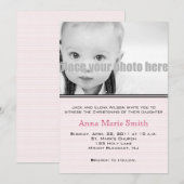 洗礼/命名/奉献の写真招待状 招待状 (正面/裏面)