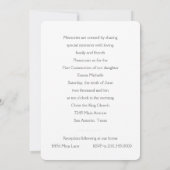 洗礼 / 堅聖 / 確認の招待状 招待状 (裏面)