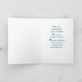 洗礼　愛と祝福に満ちて　ターコイズ色の木製 カード (内部)