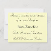 洗礼 招待状 (裏面)