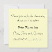 洗礼 招待状 (裏面)