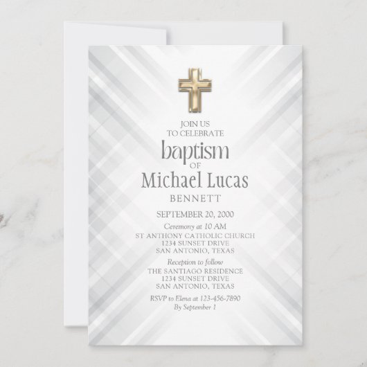 洗礼 招待状 (正面)