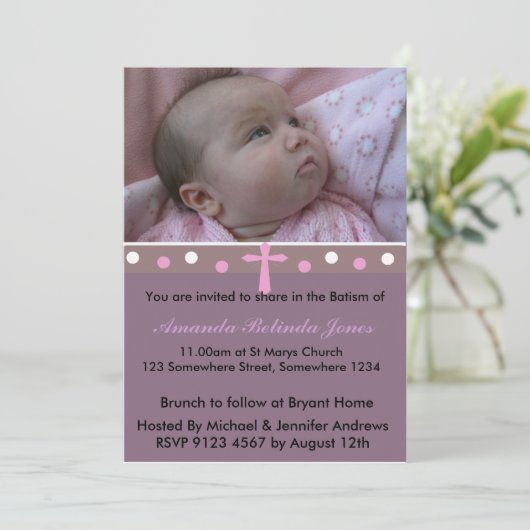 洗礼 招待状 (スタンド正面)