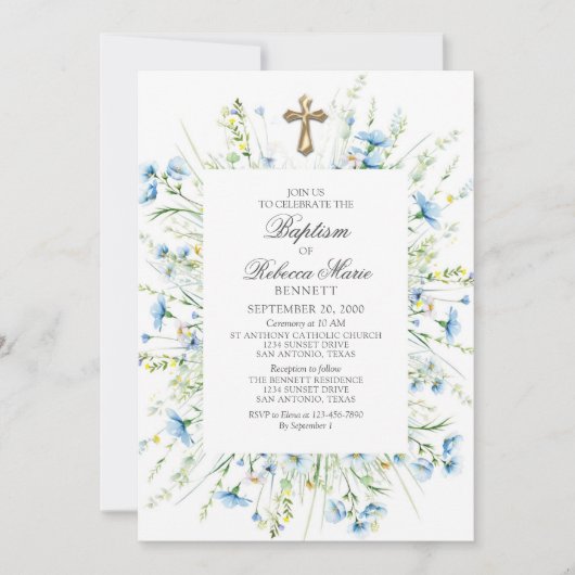 洗礼 招待状 (正面)
