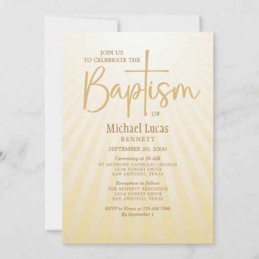 洗礼 招待状 (正面)