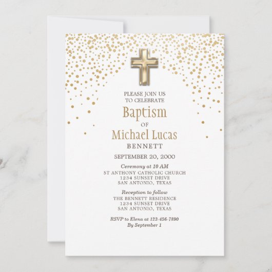 洗礼 招待状 (正面)