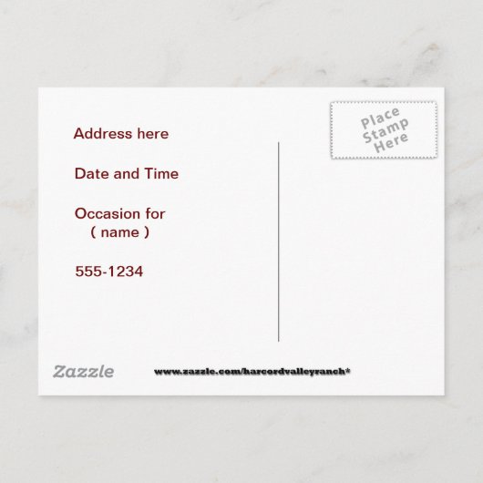 洗礼 案内ポストカード (裏面)