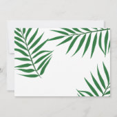 洗礼 緑の葉 ジャングル サファリ フォト 招待状 (裏面)