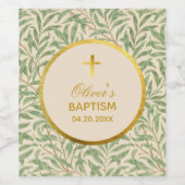 洗礼 緑の葉 偽の金の柳の枝 モリス ワインラベル (シングルラベル)