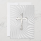 洗礼 　聖体拝領　確認　ライトグレー 招待状 (正面)